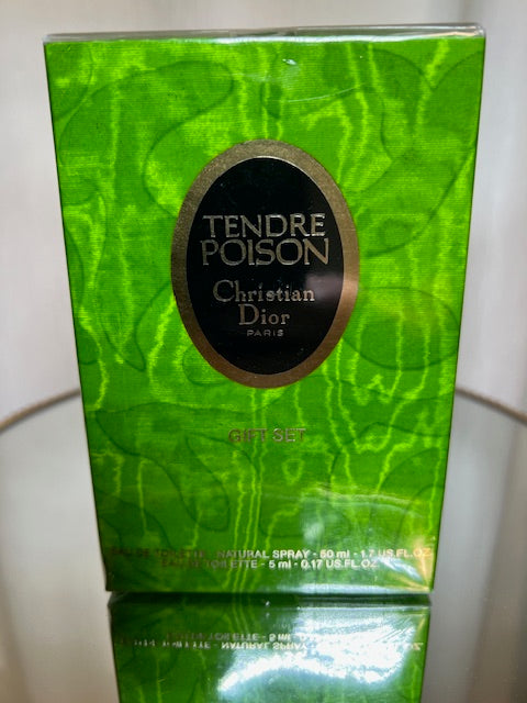 Tendre Poison Dior perfume set 50 ml + edt 5 ml. Rare, vintage 1994. Sealed.