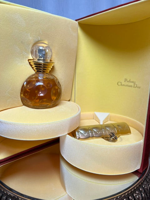 Dior Dolce Vita luxury perfume set 50 ml edt and gold atomizer in silk box vintage limited edition