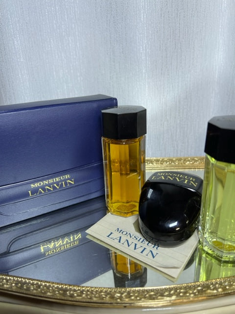 Set profumo Monsieur Lanvin 60 ml edt, 60 ml AR, sapone. Vintage 1970.