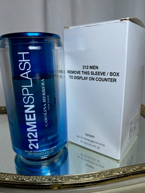 212 Men Splash Carolina Herrera edt 100 ml. Vintage 2007 original. Sealed bottle