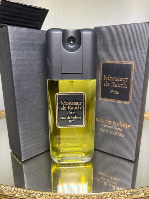 Monsieur De Rauch eau de toilette 100 ml. Vintage années 1970. Flacon scellé.
