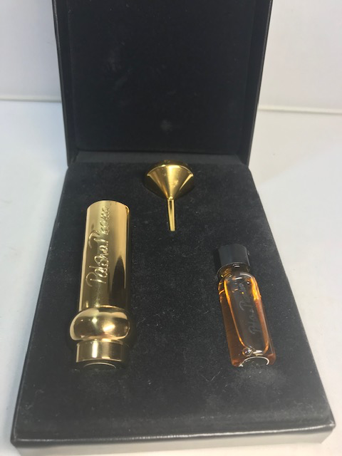 Paloma Picasso pure parfum 7 5 ml gold case gift set. Rare