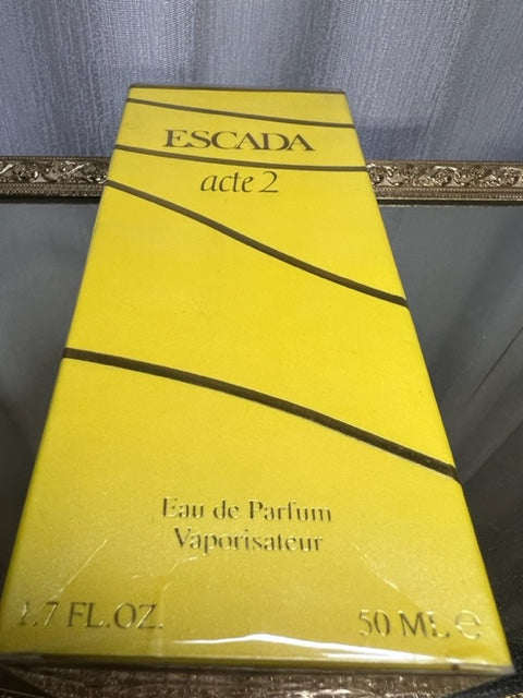 Escada Acte 2 edp 50 ml. Vintage 1990 original. Sealed