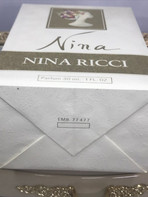 Nina (1987) Nina Ricci parfum pur extrait 30 ml. Rare édition originale vintage. Scellé