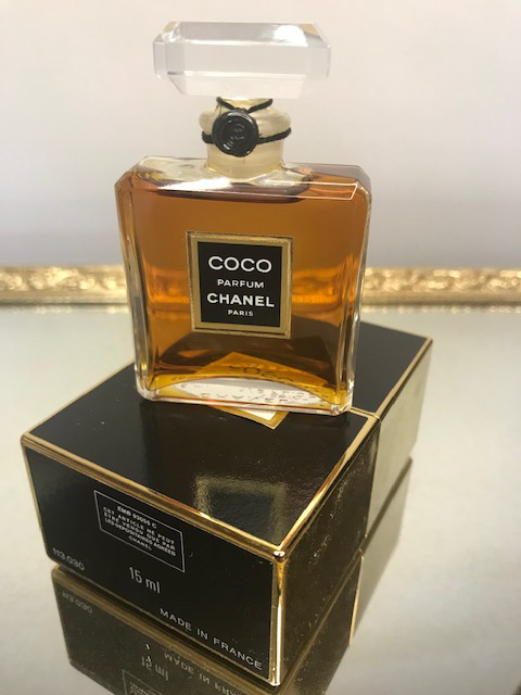 Coco parfum Chanel, pur parfum 15 ml. Rare, millésime, première édition originale. Flacon en cristal
