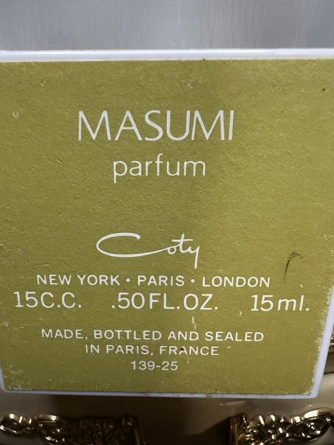 Masumi Coty pur parfum 15 ml. Vintage années 1970 Flacon scellé