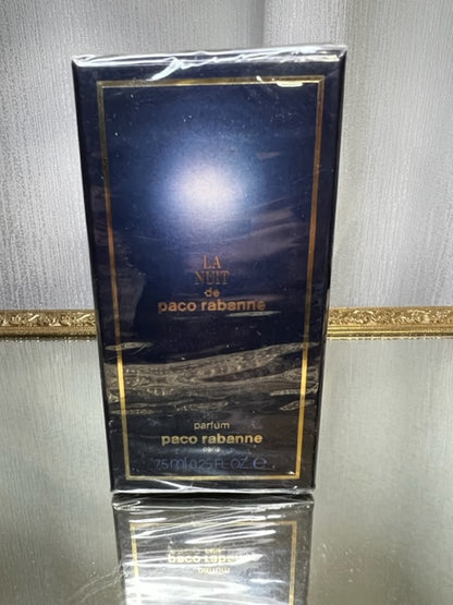 La Nuit Paco Rabanne extrait 7,5 ml. Vintage 1985. Scellé
