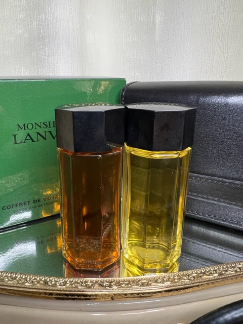 Cofanetto profumo Monsieur Lanvin Vetyver: edt 50 ml/dopobarba 50 ml. Vintage anni '70