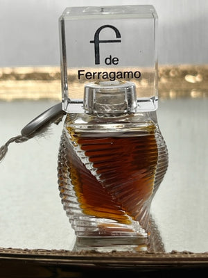F de Ferragamo extrait 7,5 ml. Vintage 1971. Sealed bottle. Box without