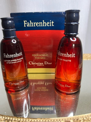 Fahrenheit Dior perfume set edt 50 ml/ après rasage 50 ml. Vintage 1988. Sealed bottles