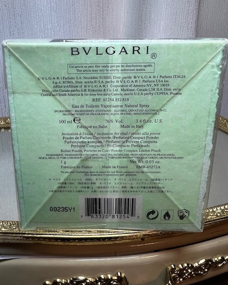 Bvlgari Eau Parfumee au The Vert Extreme edp 100 ml. Vintage 1996 original.