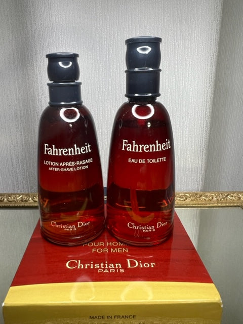 Fahrenheit Dior perfume set edt 50 ml/ après rasage 50 ml. Vintage 1988. Sealed bottles