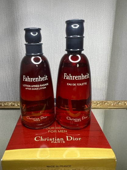 Fahrenheit Dior perfume set edt 50 ml/ après rasage 50 ml. Vintage 1988. Sealed bottles