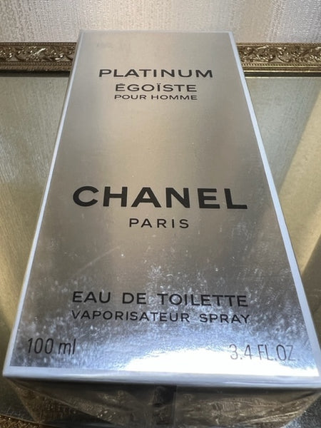 Vintage Chanel Platinum Egoiste 1990's 3.4 oz 100ML EDT Missing Cap