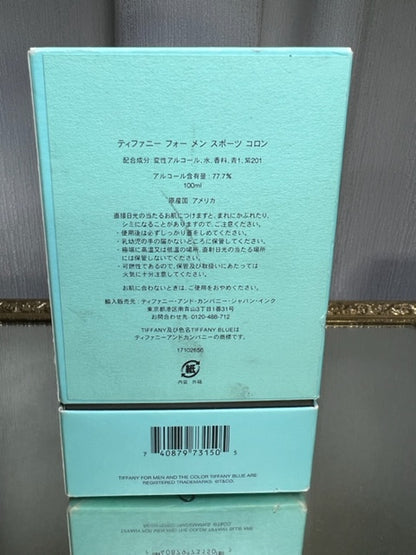 Tiffany for Men Sport cologne 100 ml. Vintage 1990. Sealed bottle