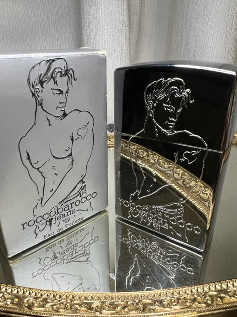 Silver Jeans Homme Roccobarocco edt 30 ml. Vintage 1995. Flacon scellé