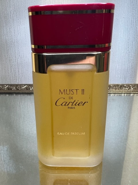 Must de Cartier II edp 50 ml. Rare, vintage first edition. Box without