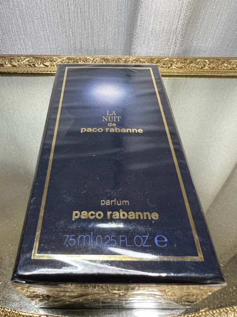 La Nuit Paco Rabanne extrait 7,5 ml. Vintage 1985. Scellé