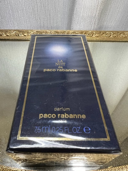 La Nuit Paco Rabanne extrait 7,5 ml. Vintage 1985. Scellé