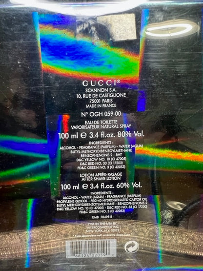 Envy for Men Gucci coffret parfum edt 100 ml/AS 100 ml. Édition 1998