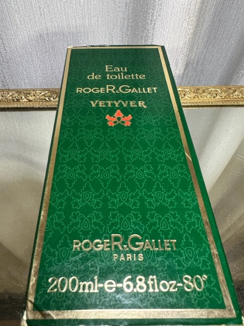 Vetyver Roger & Gallet original (1974) edt 200 ml. Vintage 1974. Flacon scellé