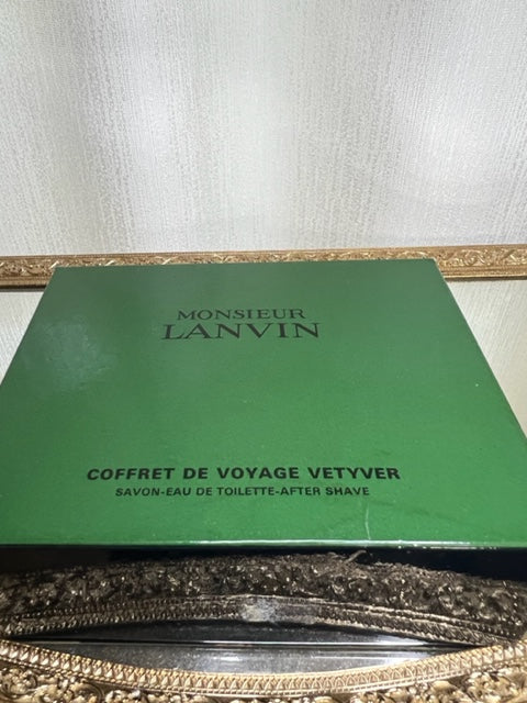 Monsieur Lanvin Vetyver perfume set: edt 50 ml/after shave 50 ml. Vintage 1970s
