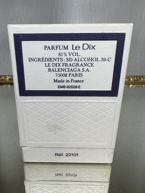 Le Dix Balenciaga pure parfum 7,5 ml. Vintage 1970. Sealed bottle