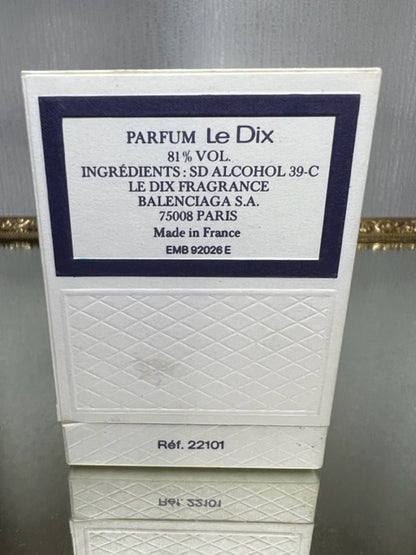 Le Dix Balenciaga pure parfum 7,5 ml. Vintage 1970. Sealed bottle