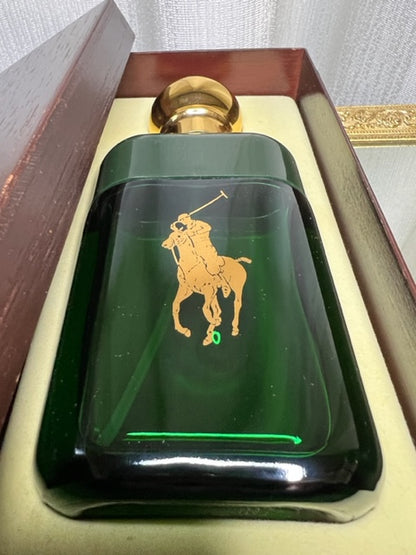 Ralph Lauren Polo Green. 100 ml edt  Vintage luxury  edition 1978 wooden box. Rare, best.