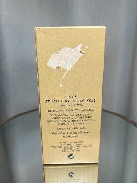 Eau de Private Collection Estée Lauder 30 ml. Vintage 1989. Plein (jamais utilisé).