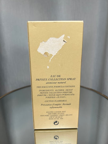Eau de Private Collection Estée Lauder 30 ml. Vintage 1989. Plein (jamais utilisé).