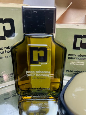 Paco Rabanne Pour Homme set edt 60 ml + perfume savon 100 g sealed.vintage 1973.