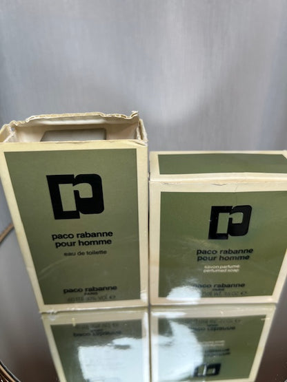 Paco Rabanne Pour Homme set edt 60 ml + perfume savon 100 g sealed.vintage 1973.