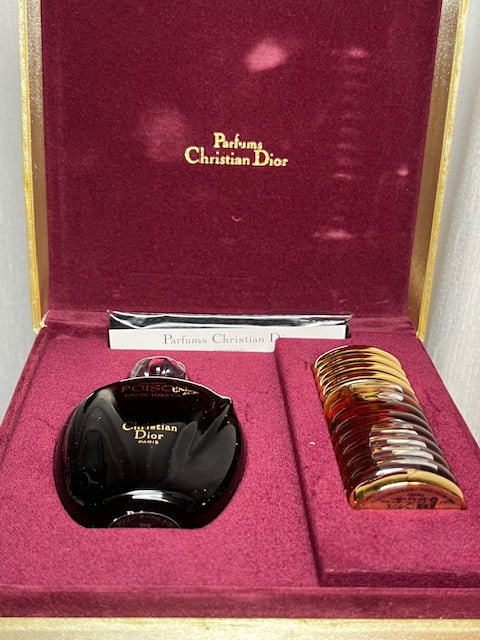 Coffret parfum Dior Poison edt 50 ml + edt 20 ml étui soie, édition limitée 1989.