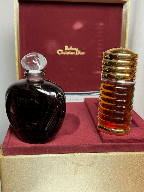 Dior Poison perfume set edt 50 ml + edt 20 ml silk case, limited edition 1989.