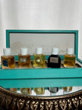 Set profumo Shiseido collezione oro 5 profumi. Vintage 1963. Flaconi non usati