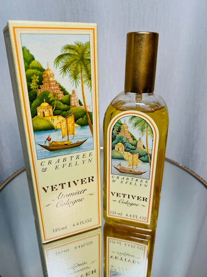 Vetiver Crabtree Evelyn 125 ml Eau de Cologne vintage 1980s.