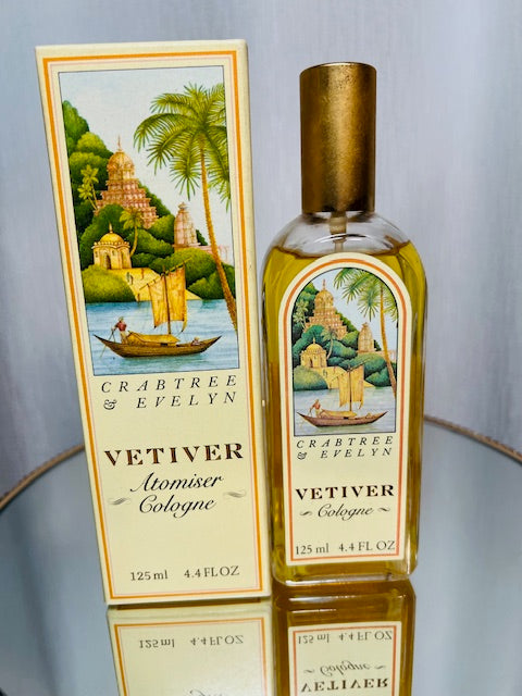 Vetiver Crabtree Evelyn 125 ml Eau de Cologne vintage 1980s.
