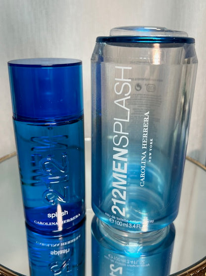 212 Men Splash Carolina Herrera edt 100 ml rare vintage 2007 edition.