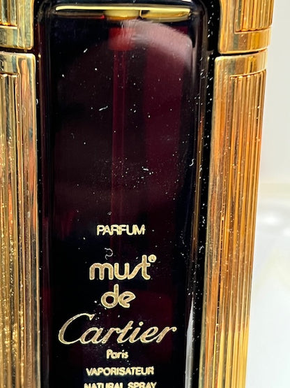 Must de Cartier extrait 50 ml. Rare vintage 1981 original. Full sealed bottle