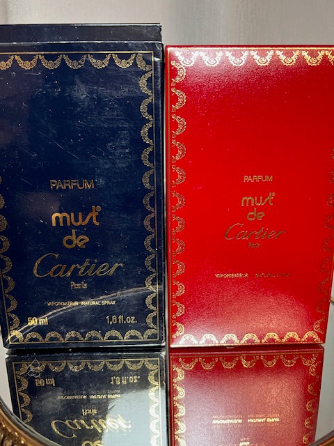Must de Cartier extrait 50 ml. Rare vintage 1981 original. Full sealed bottle