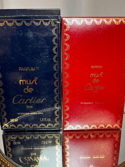 Must de Cartier extrait 50 ml. Rare vintage 1981 original. Full sealed bottle
