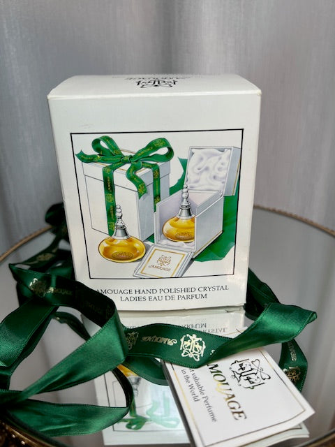Amouage Gold edp 30 ml flacon en cristal poli à la main extrêmement rare vintage 1989