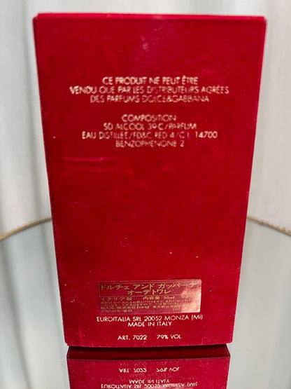 Dolce Gabbana red originale edt 50 ml. Raro vintage.