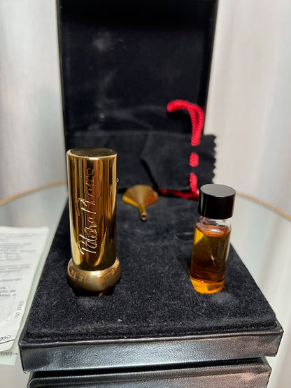 Paloma Picasso extrait 7,5 ml rare vintage années 80 édition limitée boîtier or + recharge