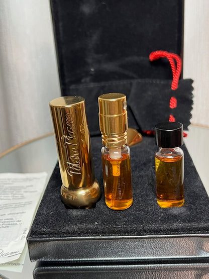Paloma Picasso extrait 7,5 ml rare vintage années 80 édition limitée boîtier or + recharge