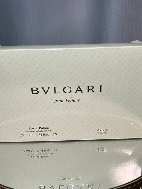 Bvlgari Pour Femme edp 25 ml in lather case gift set vintage