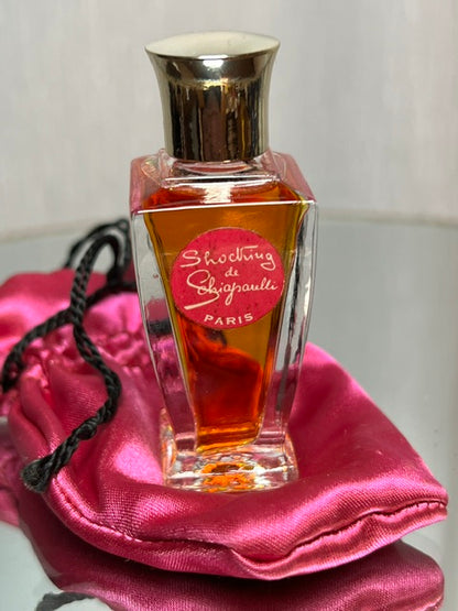 Shocking Schiaparelli extrait 10  ml silk case. Vintage 70s