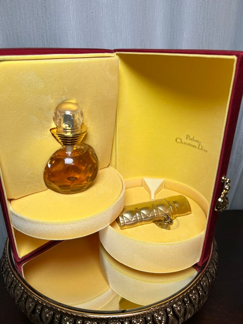 Dior Dolce Vita luxury perfume set 50 ml edt and gold atomizer in silk box vintage limited edition