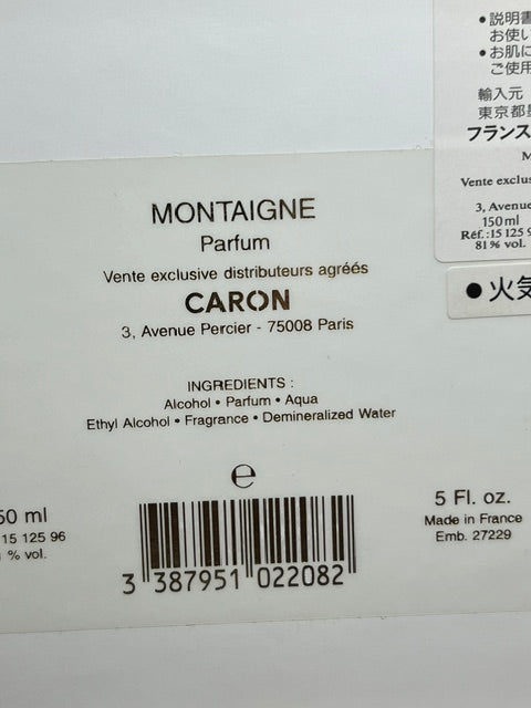 Caron Montaigne estratto 150 ml 5 fl oz raro vintage anni '90.